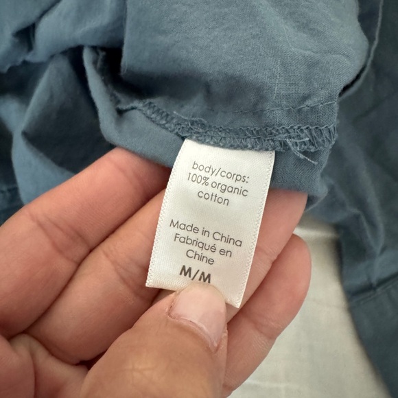 eberjy Blue Button Down Pajama Shirt - Picture 7 of 7